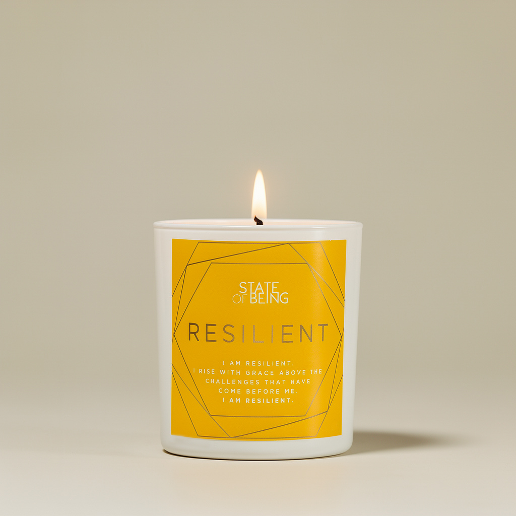 Resilient Affirmation Candle – Peach & Jasmine