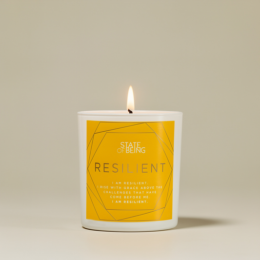 Resilient Affirmation Candle – Peach & Jasmine