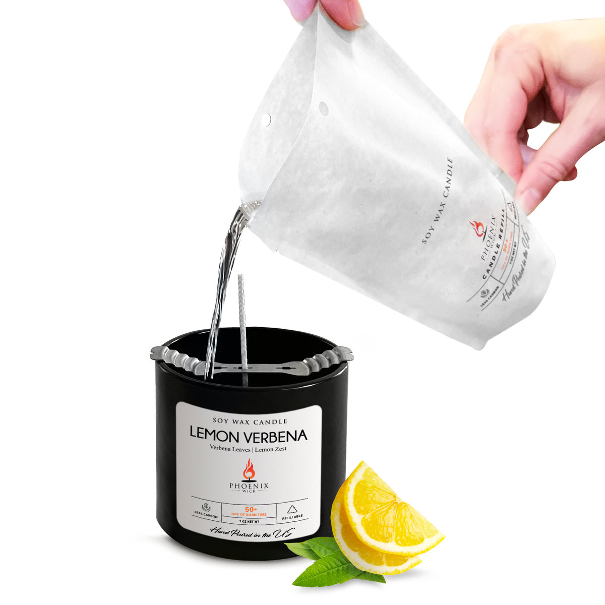 Lemon Verbena Soy Candle-Making Kit with Jar