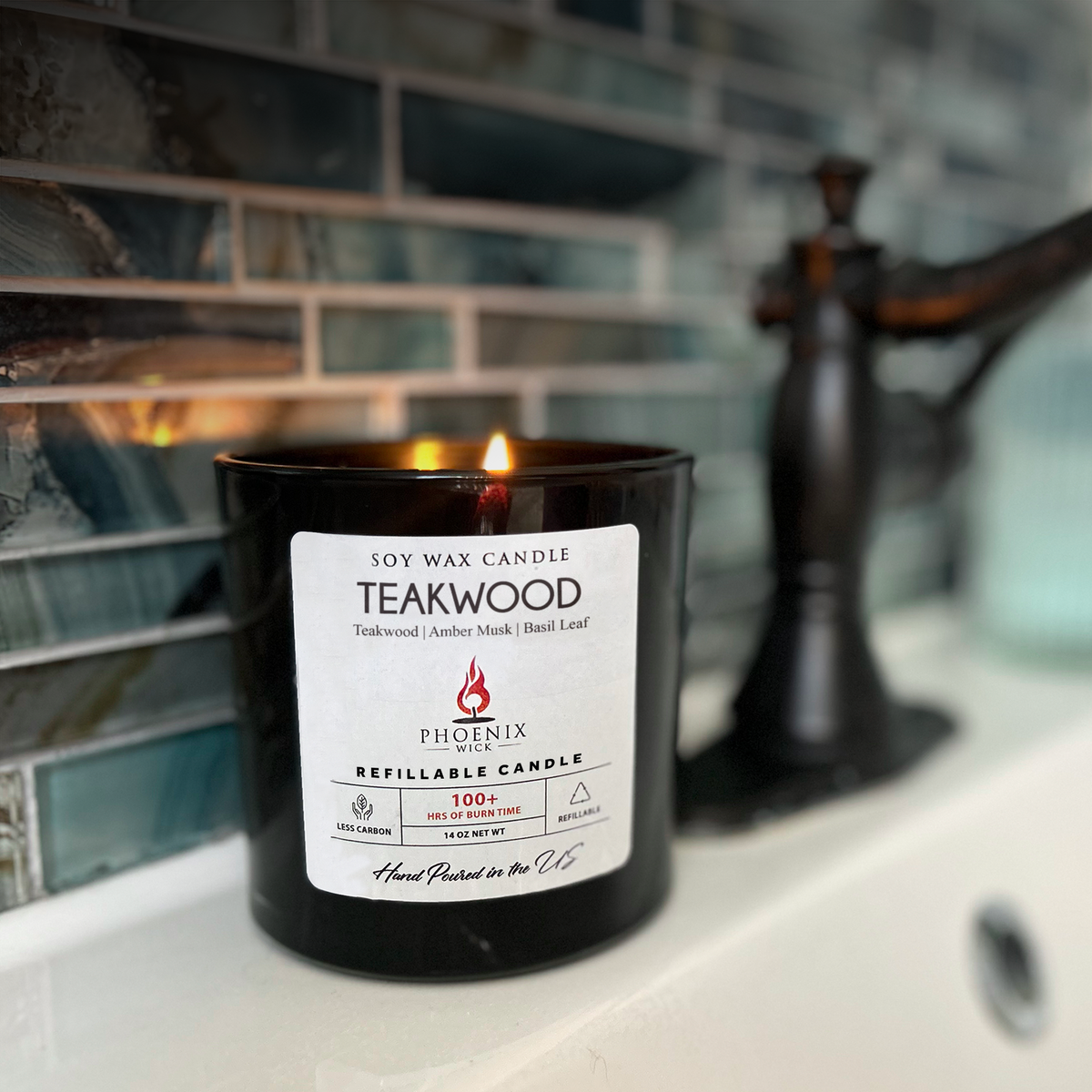 Teakwood Soy Candle-Making Kit with Jar