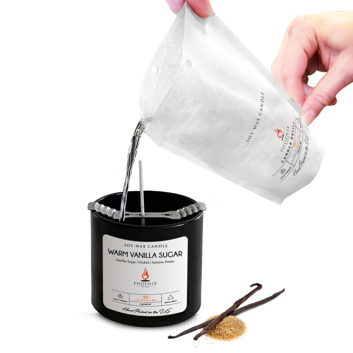 Warm Vanilla Sugar Soy Candle-Making Kit with Jar