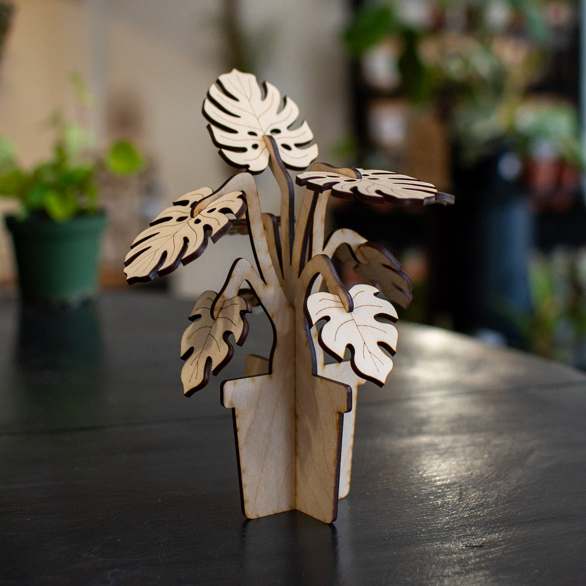 Build-a-Plant Monstera 3D Wooden Puzzle